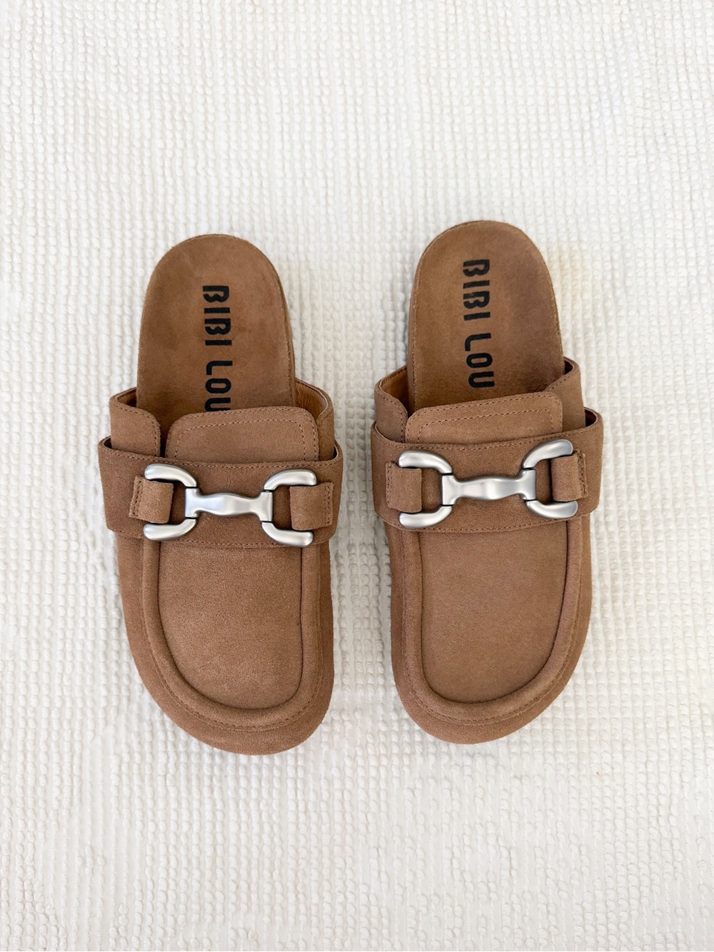 Bibi Lou Exclusive Zagreb Clogs Slip-On Loafers In Tan Suede Anthropologie